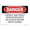 Signmission OSHA Danger, Lockout & Tagout Procedures Must In, 14in X 10in Rigid Plastic, 10" W, 14" L, Landscape OS-DS-P-1014-L-2433 - alternate 1